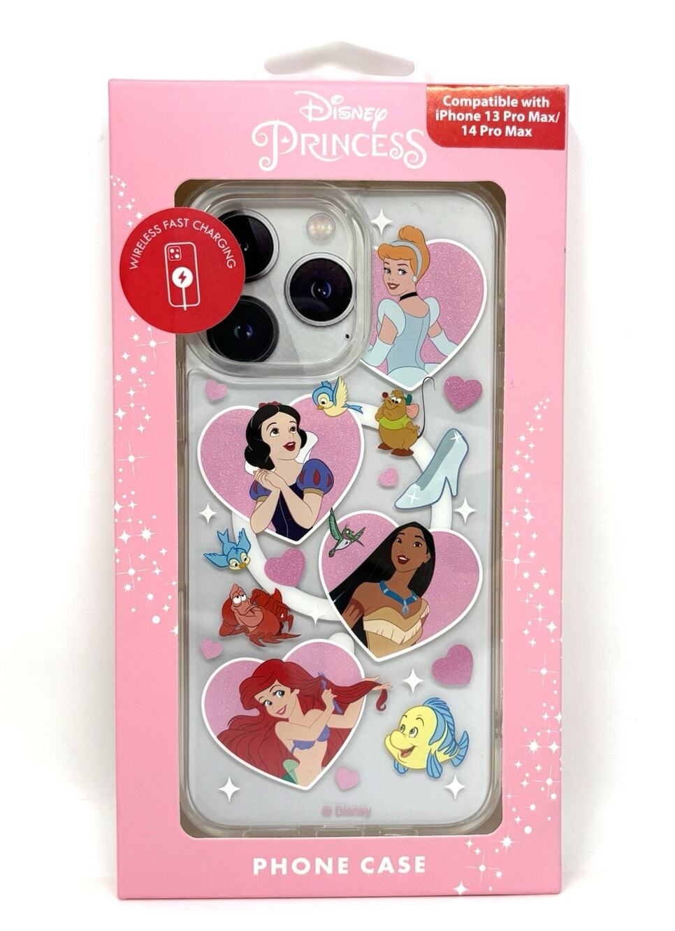 Disney Princesses iPhone 13 Pro Max / 14 Pro Max Case Glitter Skinny Dip NIB